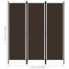 3-Panel Room Divider Brown 59.1"x70.9" - Brown