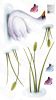 Lazy Swan - Hemu Wall Decals Stickers Appliques Home Decor 12.6 BY 23.6 Inches - HEMU-TC-1017